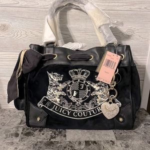 Brand new Black velour Juicy Couture bag